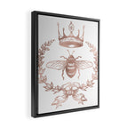 Queen Bee in Rose Gold Pink Framed Canvas Print Gallery Image 2