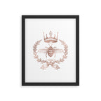 Queen Bee in Rose Gold Pink Framed Art Print Gallery Image 6