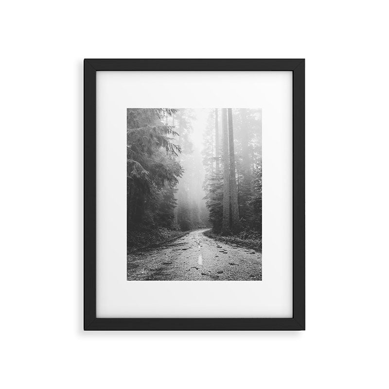 Redwood Forest Adventure Black and White - Nature Photography Framed Art Print Gallery Image 5