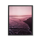 Rose Gold Beach Sunset Framed Canvas Print Gallery Image 6
