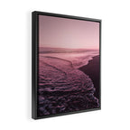 Rose Gold Beach Sunset Framed Canvas Print Gallery Image 2