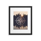 Rose Gold Compass Forest Framed Art Print Gallery Image 6
