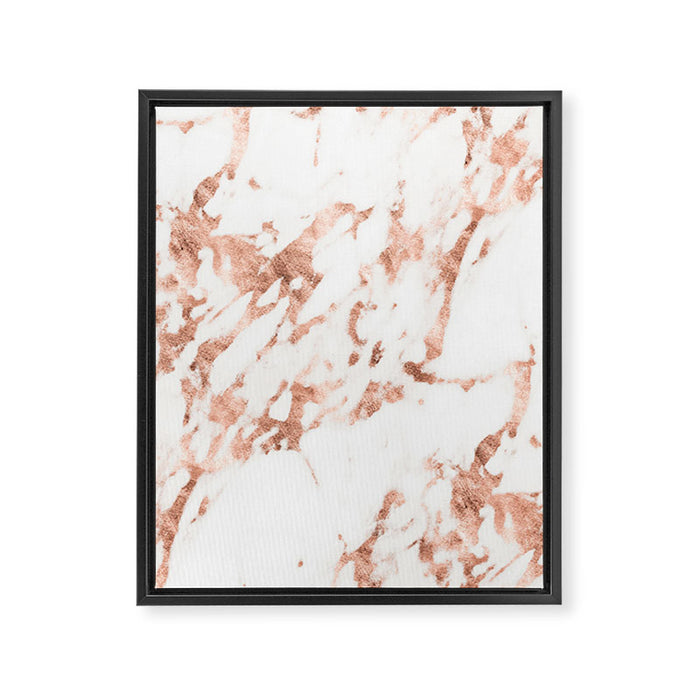 Rose Gold Marble - Perfect Pink Rose Gold Marble Framed Canvas Print Gallery Image 1