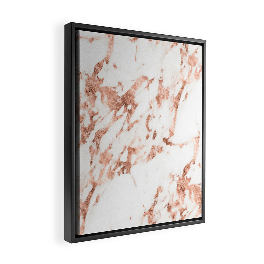 Rose Gold Marble - Perfect Pink Rose Gold Marble Framed Canvas Print Gallery Image 2