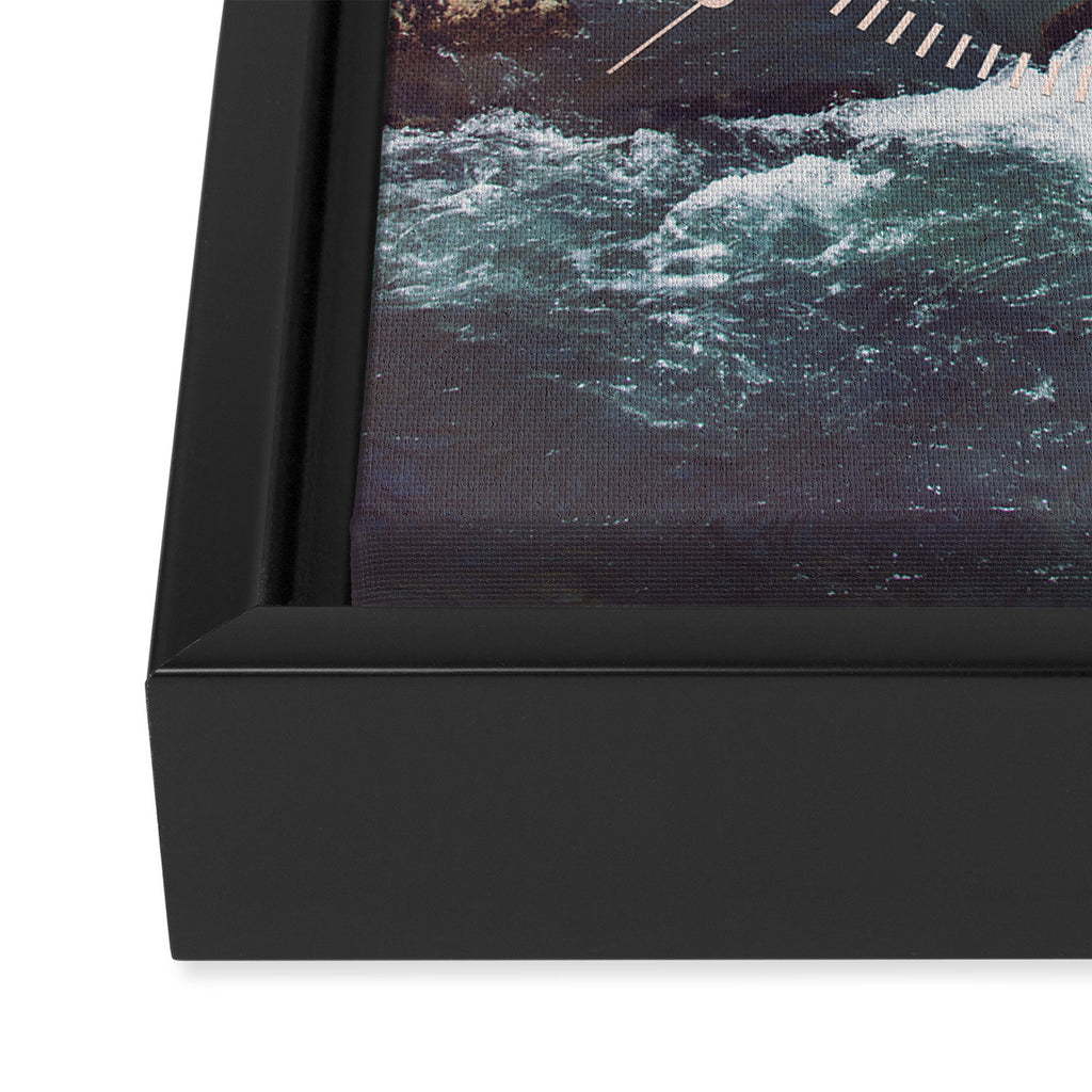 Rose Gold River Compass Framed Canvas Print Gallery Image 3