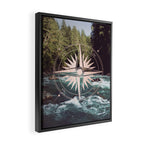 Rose Gold River Compass Framed Canvas Print Gallery Image 2