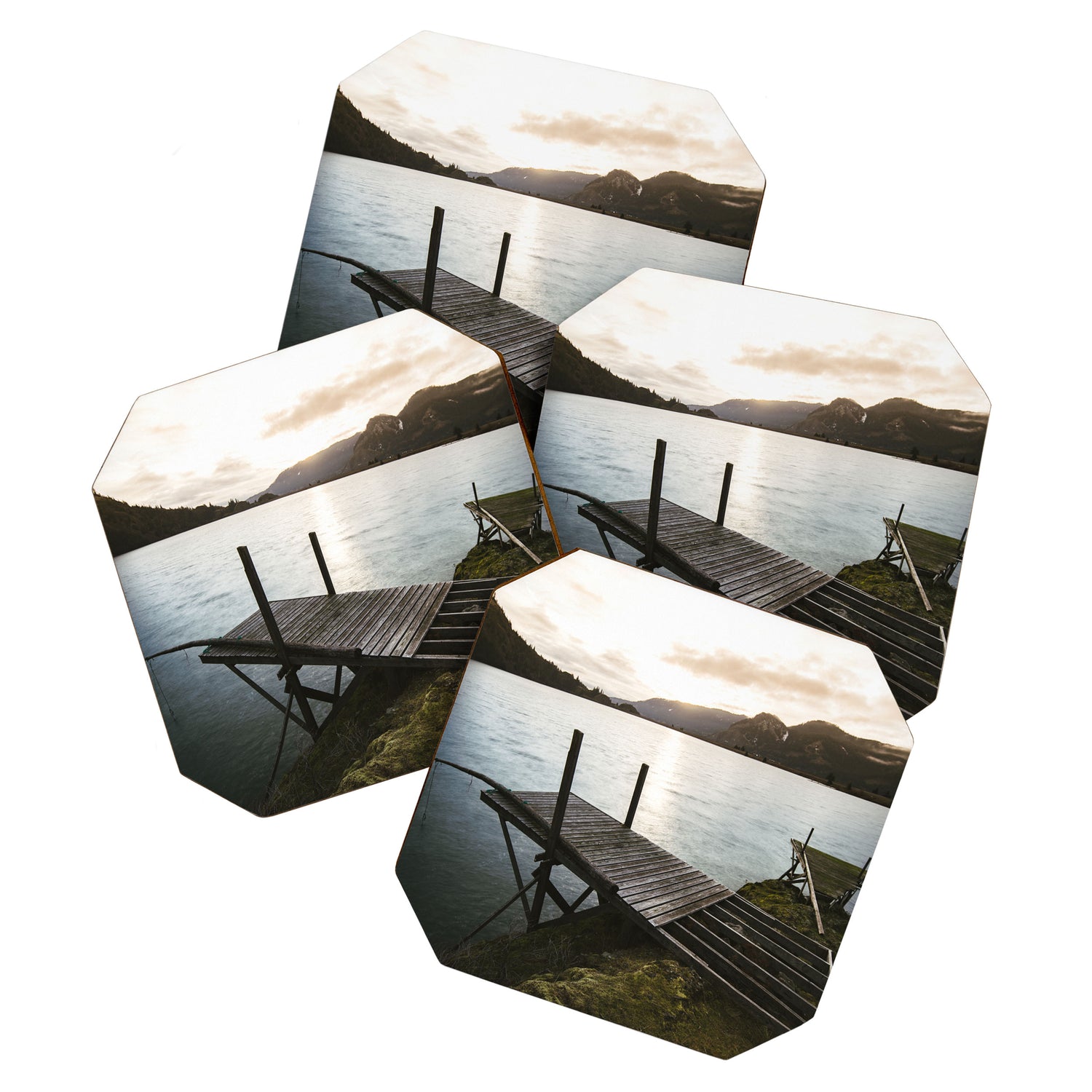 Salmon Sunrise Coaster Gallery Image 1
