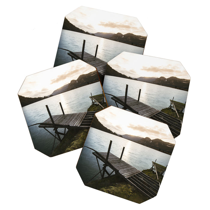 Salmon Sunrise Coaster Gallery Image 1