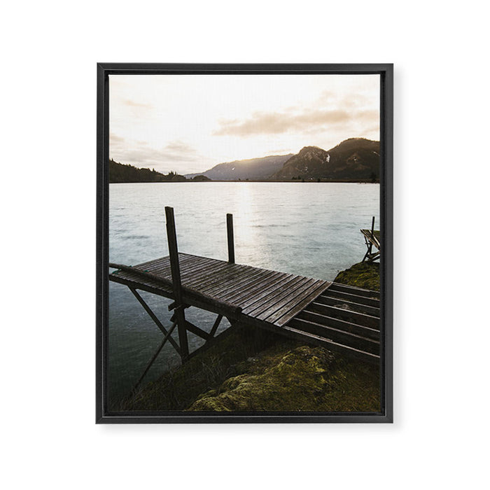 Salmon Sunrise Framed Canvas Print Gallery Image 1