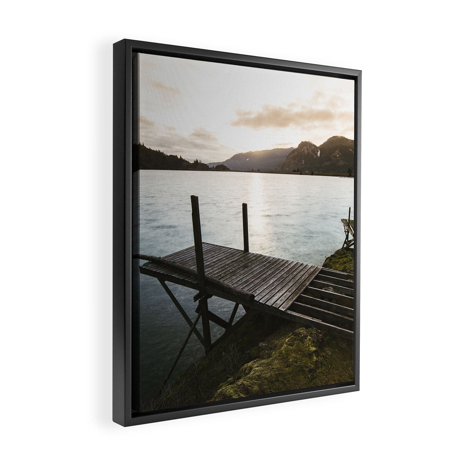 Salmon Sunrise Framed Canvas Print Gallery Image 2