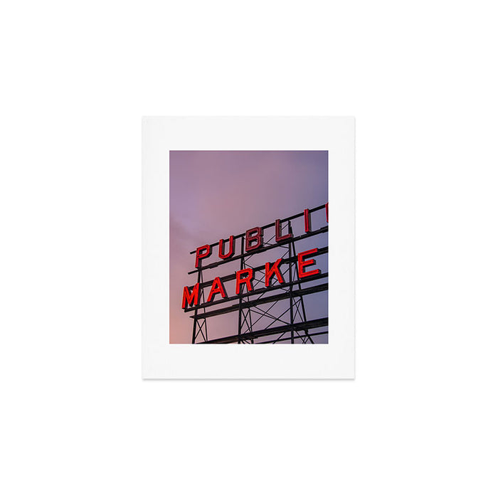 Seattle Public Market City Sunrise Art Print Gallery Image 1