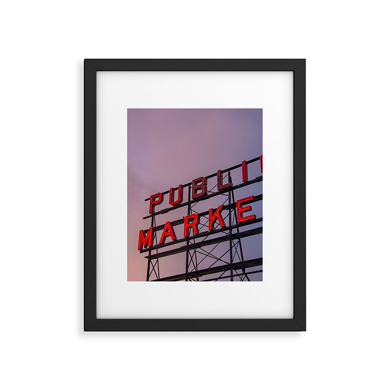 Seattle Public Market City Sunrise Framed Art Print Gallery Image 5