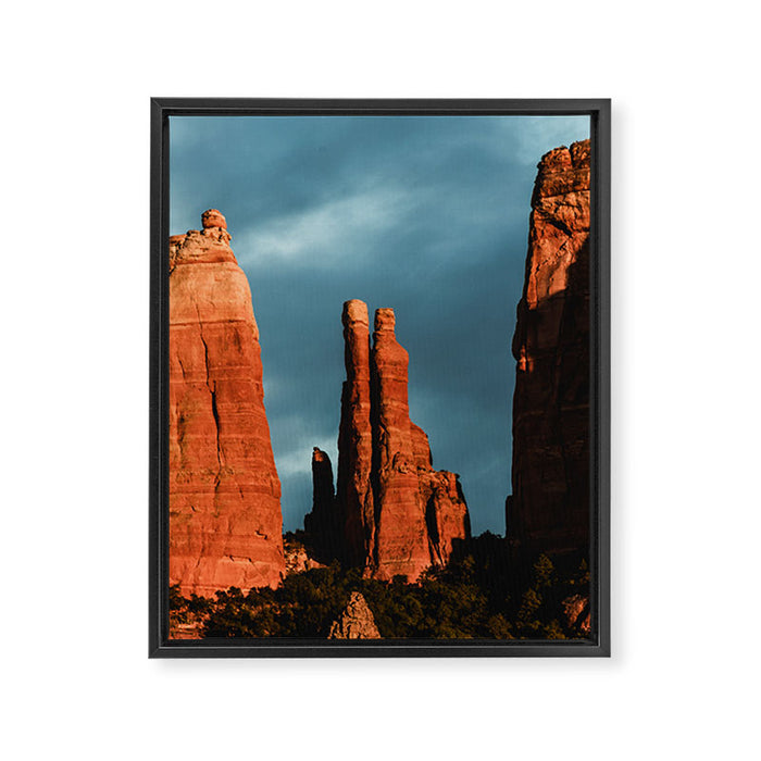 Sedona Vortex - Chimney Rock Desert Photography Framed Canvas Print Gallery Image 1