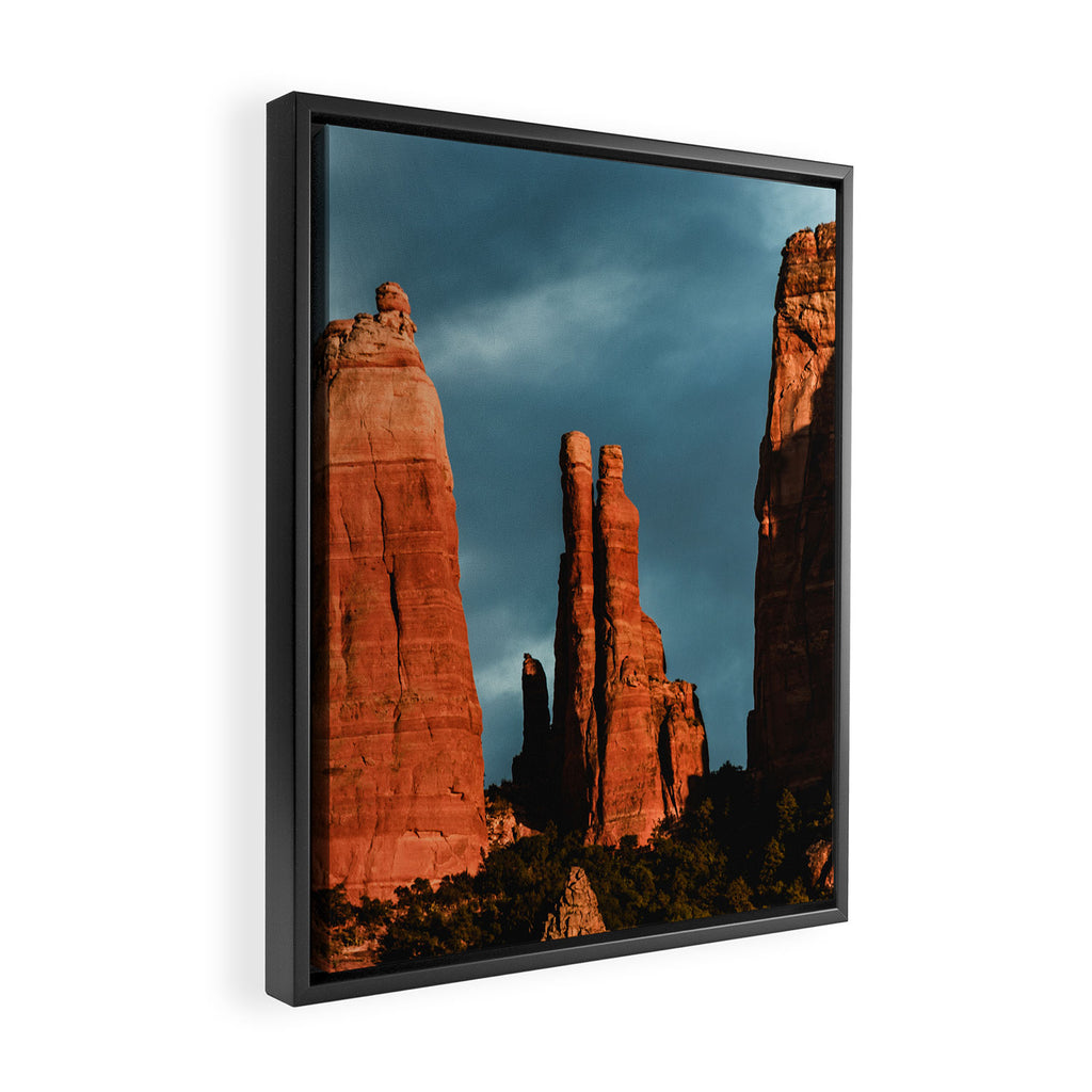 Sedona Vortex - Chimney Rock Desert Photography Framed Canvas Print Gallery Image 2