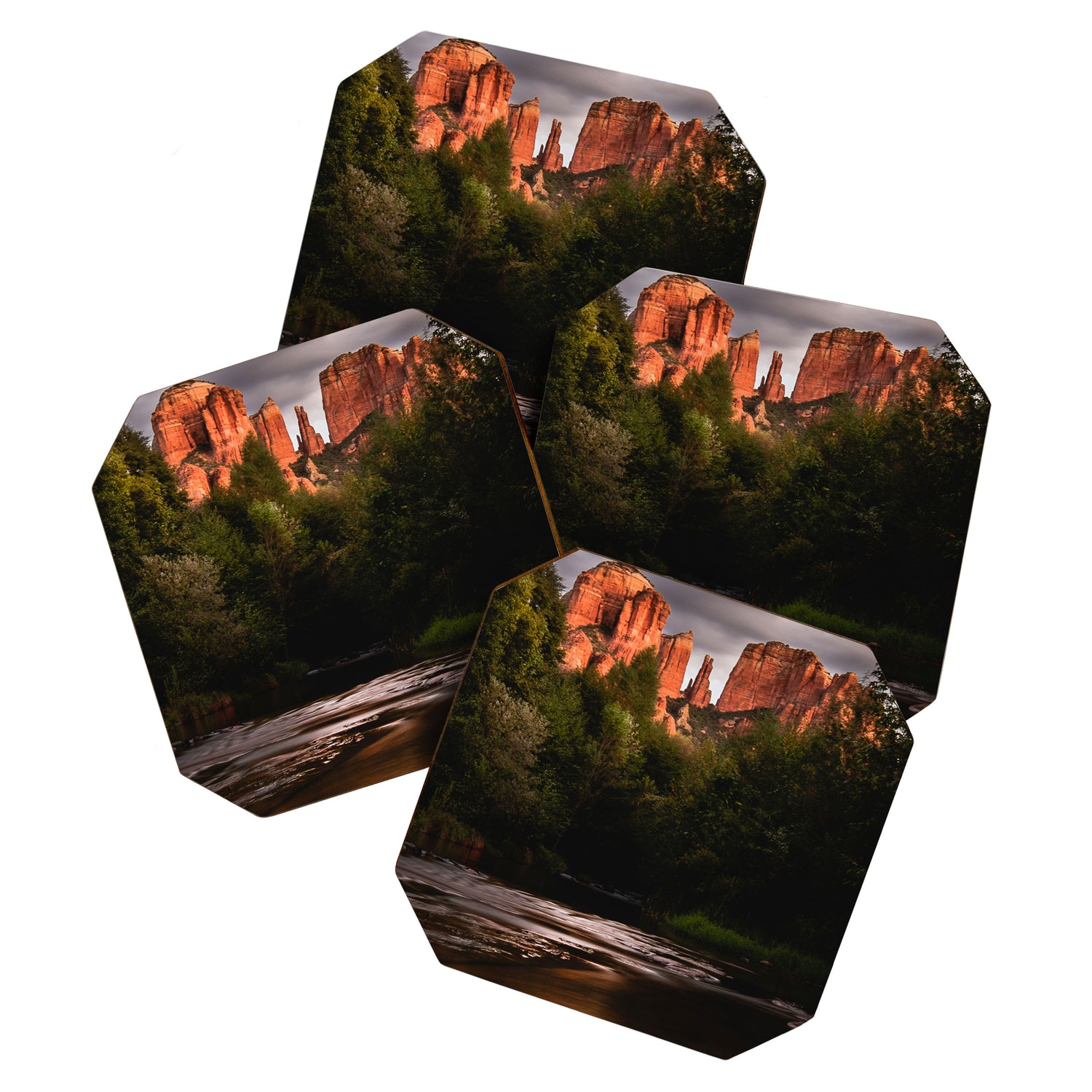 Sedona Vortex II - Chimney Rock Desert Photography Coaster Gallery Image 1