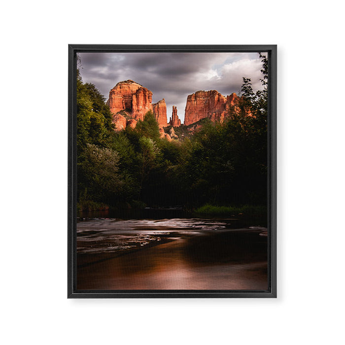 Sedona Vortex II - Chimney Rock Desert Photography Framed Canvas Print Gallery Image 1