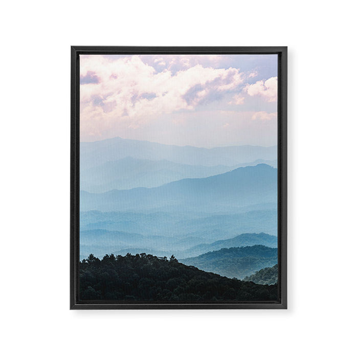 Smoky Mountain National Park Sunset Layers - Nature Photography Framed Canvas Print Gallery Image 1