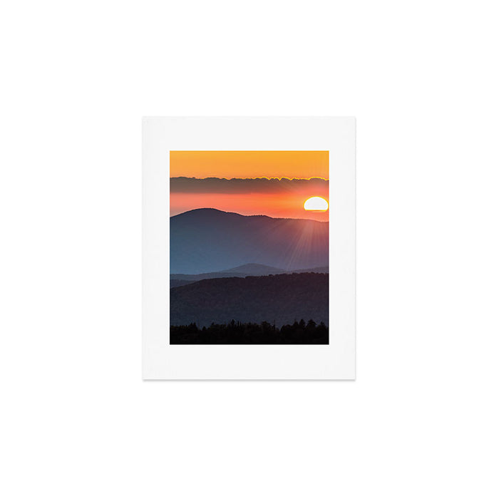Smoky Mountain National Park Sunset - 19/365 Art Print Gallery Image 1