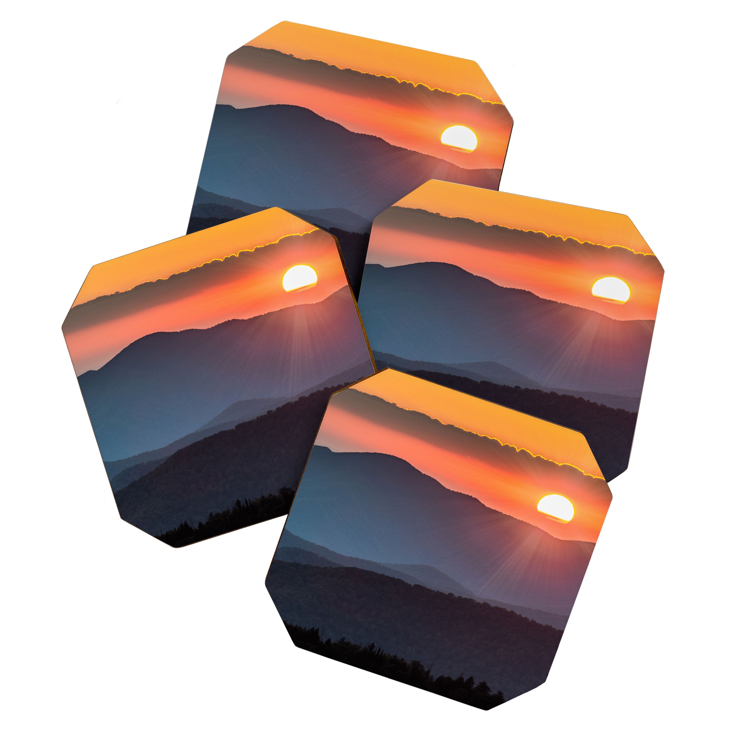 Smoky Mountain National Park Sunset - 19/365 Coaster Gallery Image 1