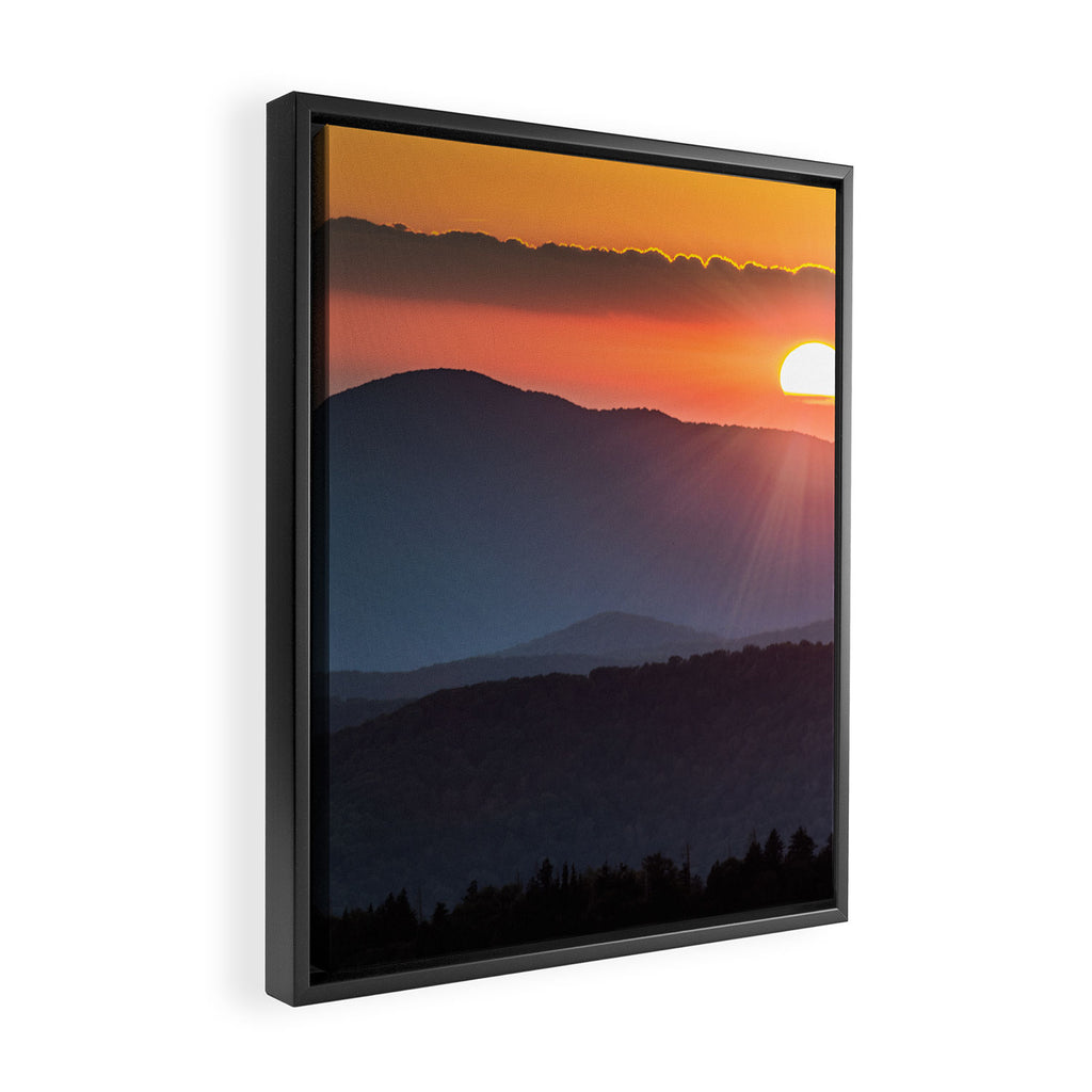 Smoky Mountain National Park Sunset - 19/365 Framed Canvas Print Gallery Image 2