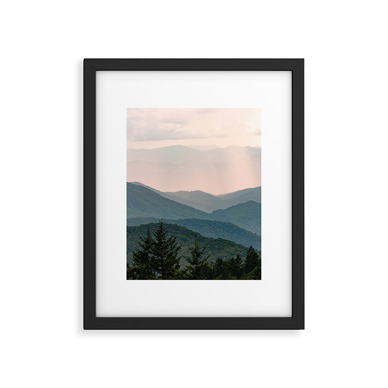 Smoky Mountain Pastel Sunset Framed Art Print Gallery Image 5