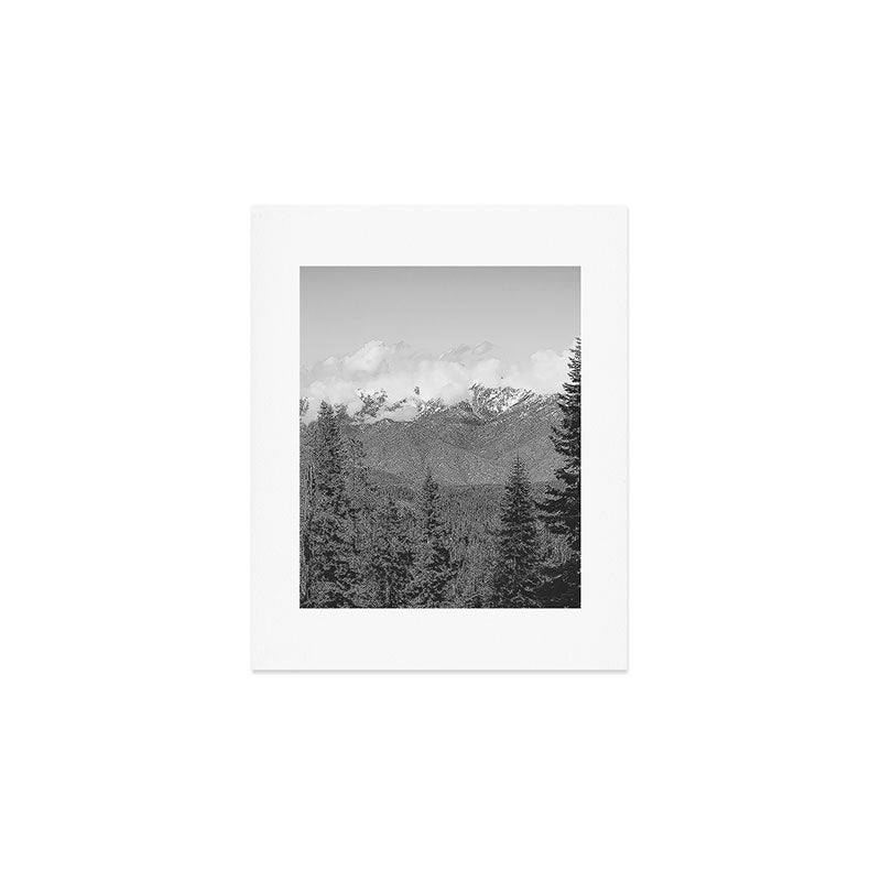 Snow Capped Sierras - Black and White Nature Photography Art Print Gallery Image 1