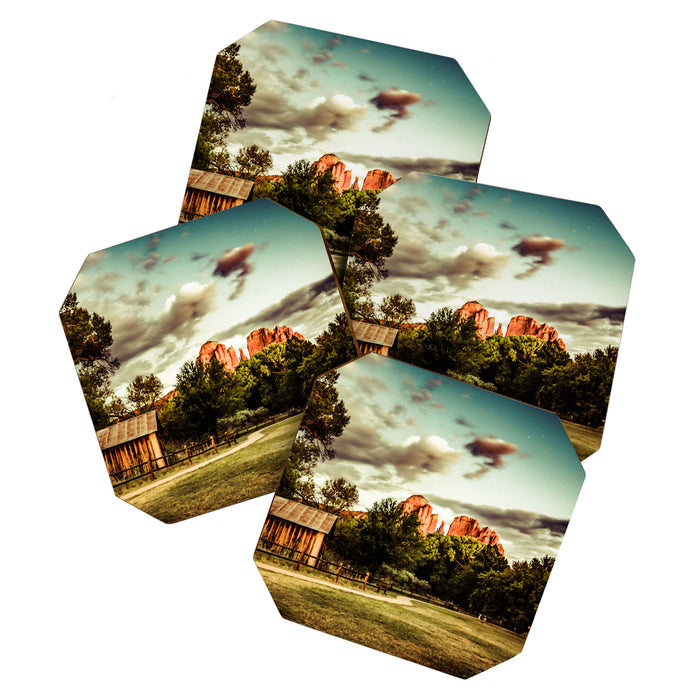 Southwest Chimney Rock Vortex Sedona Arizona Coaster Gallery Image 1