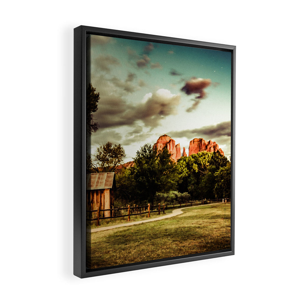 Southwest Chimney Rock Vortex Sedona Arizona Framed Canvas Print Gallery Image 2