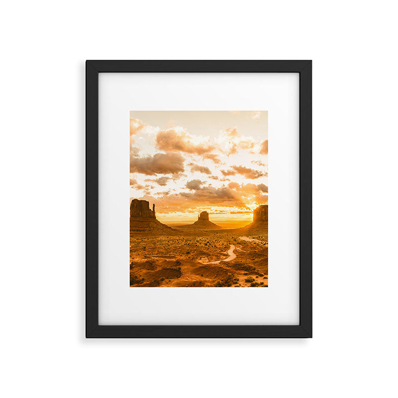 Southwest Wanderlust - Monument Valley Sunrise Nature Photography Framed Art Print Gallery Image 5
