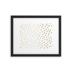 Stylish Gold Polka Dots Framed Art Print Gallery Image 5