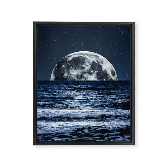 Summer Moonrise Framed Canvas Print Gallery Image 1