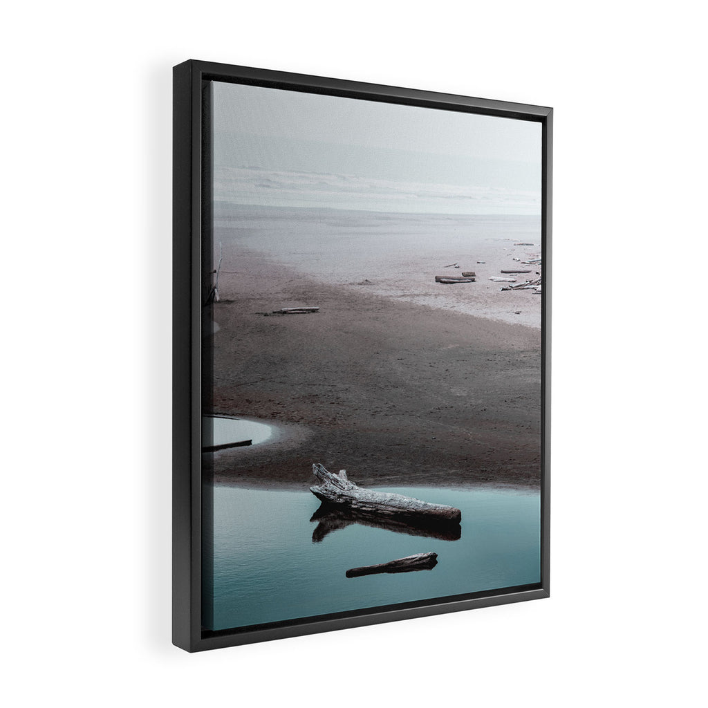 The Lost Summer - Ocean Beach Landscape Framed Canvas Print Gallery Image 2
