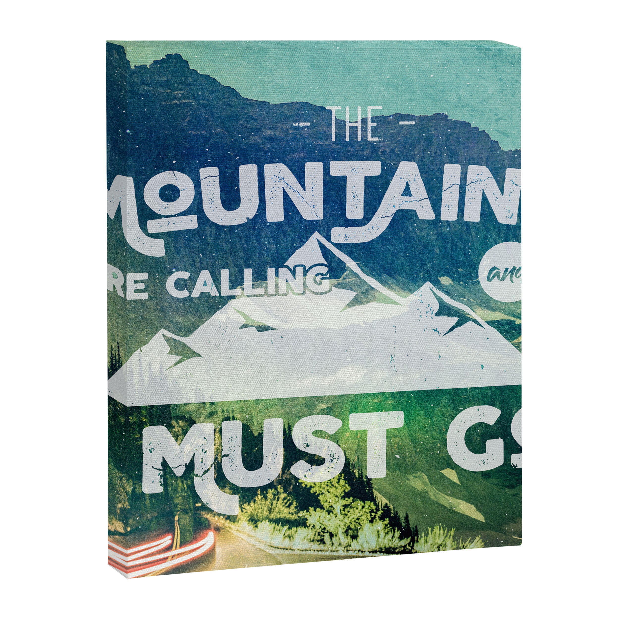 The Mountains are Calling and I Must Go White Canvas Print Gallery Image 6