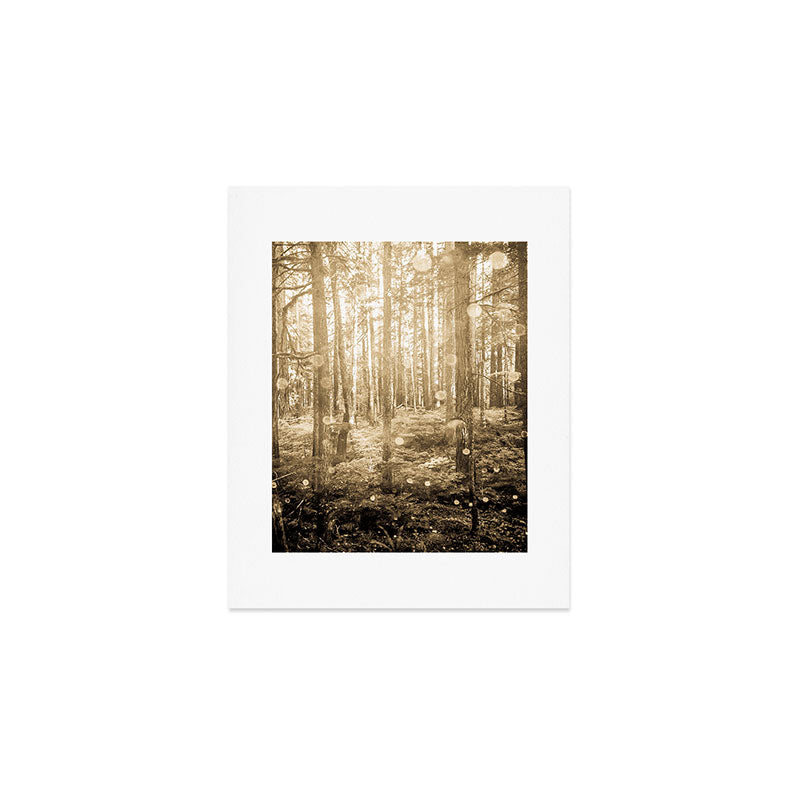 Vintage Sepia Fairy Forest Art Print Gallery Image 1
