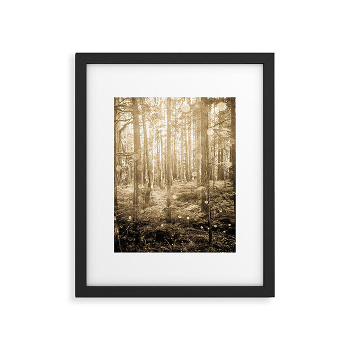 Vintage Sepia Fairy Forest Framed Art Print Gallery Image 1
