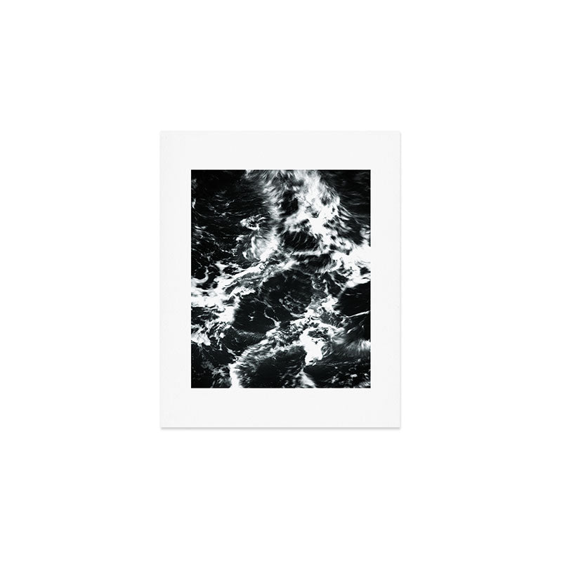 Waves - Black and White Abstract Art Print Gallery Image 1