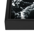 Waves - Black and White Abstract Framed Canvas Print Gallery Image 3