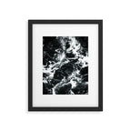 Waves - Black and White Abstract Framed Art Print Gallery Image 4