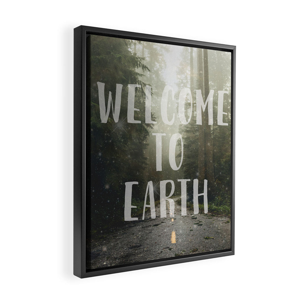 WELCOME TO EARTH Framed Canvas Print Gallery Image 2