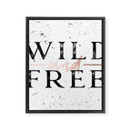 Wild and Free Rose Gold on White Framed Canvas Print Gallery Image 8