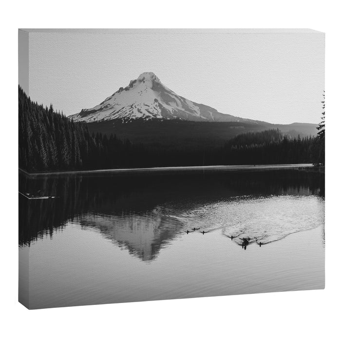 Wild Mountain Sunrise - Black and White Nature Photography Canvas Print Gallery Image 1
