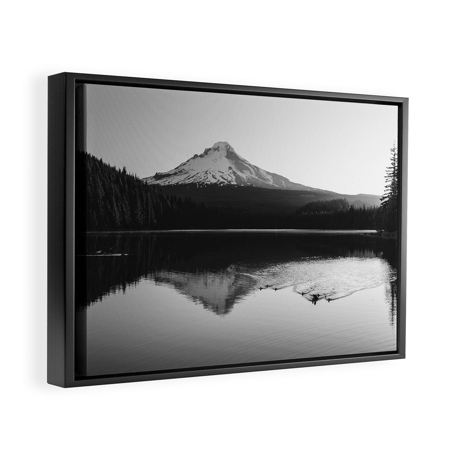 Wild Mountain Sunrise - Black and White Nature Photography Framed Canvas Print Gallery Image 2