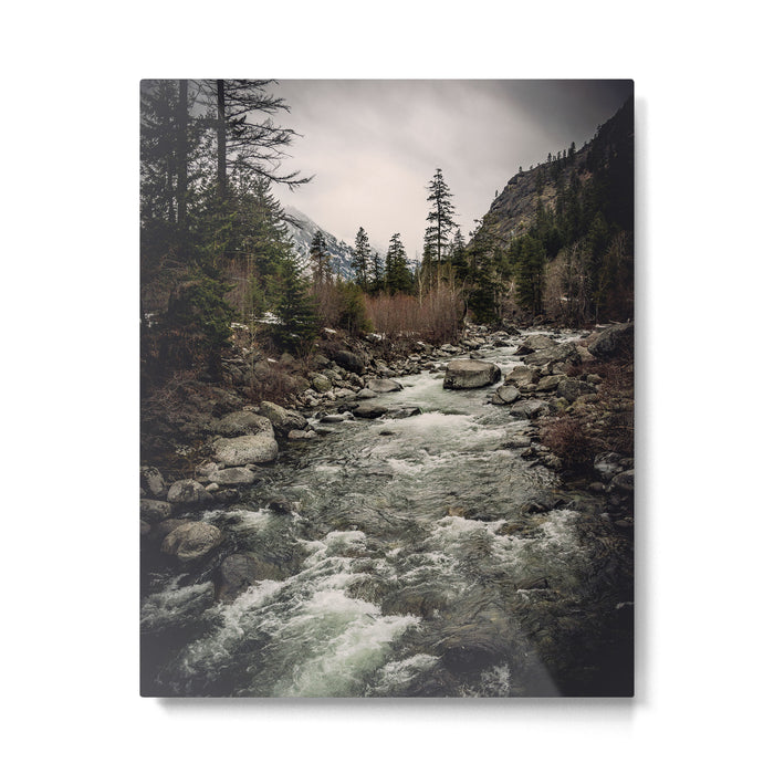 Winter Begins - River Mountain Nature Photography Metal Print Gallery Image 1