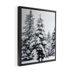 Winter Magic - Snow Covered Fir Trees Pacific Northwest Framed Canvas Print Gallery Image 2