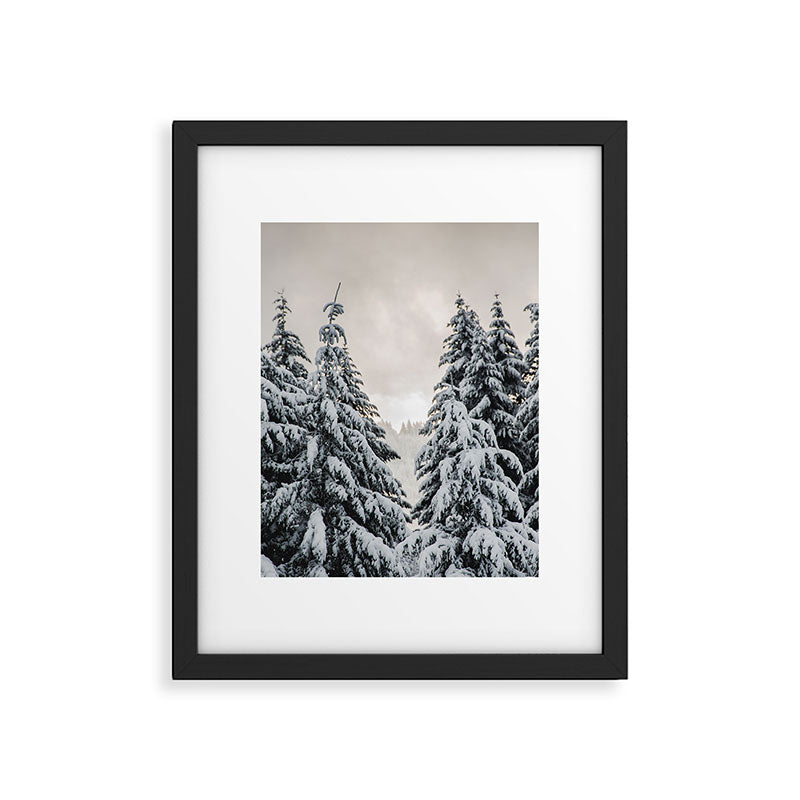 Winter Woods II - Snow Capped Forest Adventure Nature Photography Framed Art Print Gallery Image 5