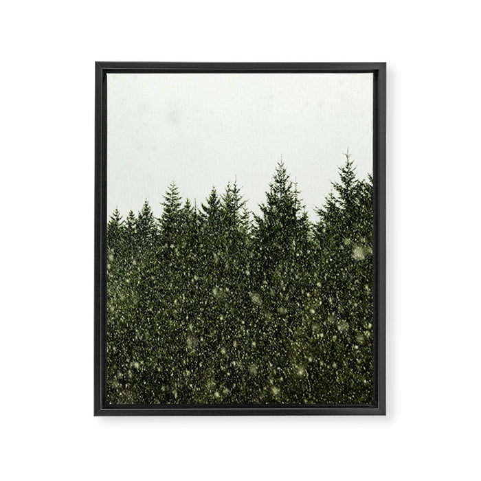 Winter Woods Pacific Northwest - Wanderlust Adventure Framed Canvas Print Gallery Image 1