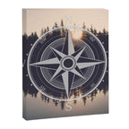 Wooded Lake Reflection Compass Canvas Print Gallery Image 8
