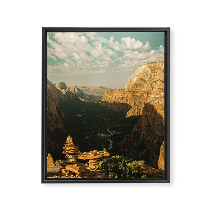 Zion Mornings - National Parks Nature Photography Framed Canvas Print Gallery Image 1