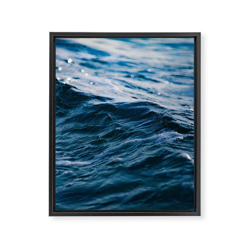 Blue Ocean Waves Framed Canvas Print Gallery Image 6