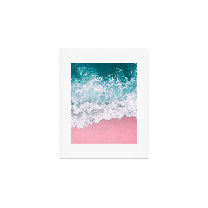 Turquoise Sea Pastel Beach Art Print Gallery Image 1